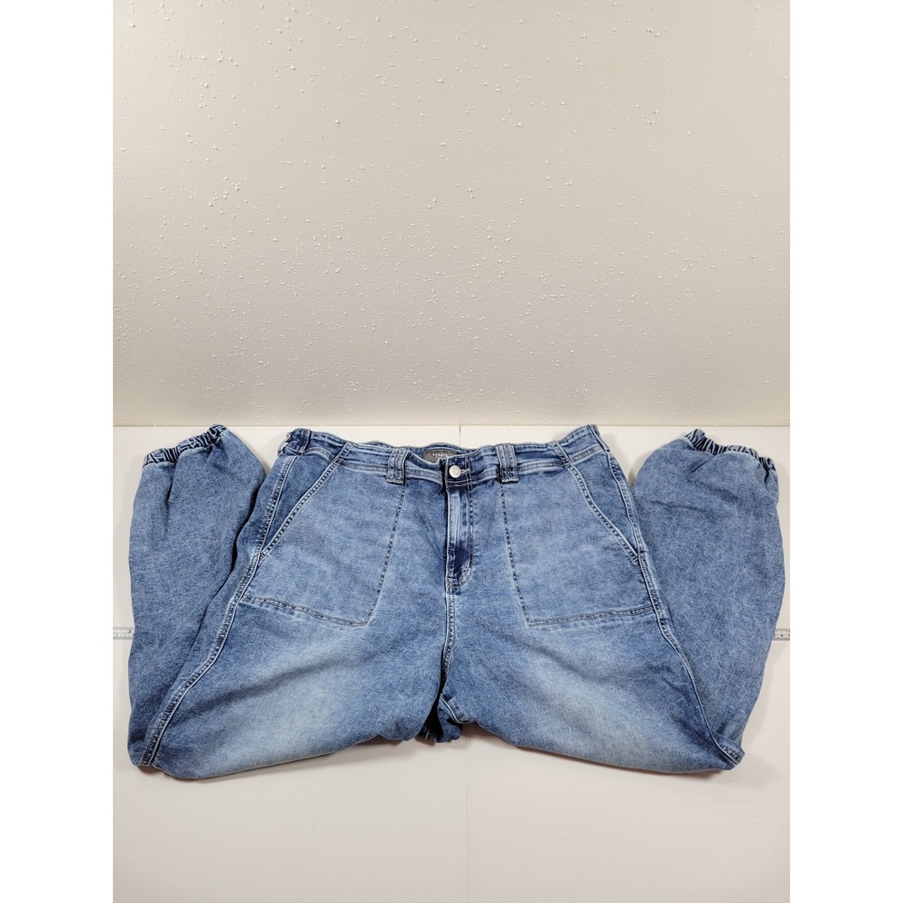 Torrid Jogger Jeans Womens 20R Blue Excellent Acid Wash Utility Stretch Denim